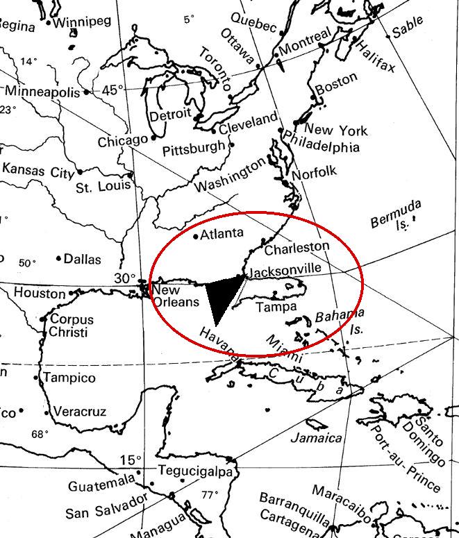 Dymaxion map, with distorted Florida