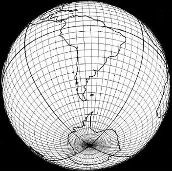 5-degree orthographic map marked by Gene Keyes with Cahill-Keyes octant; 7 of 8.