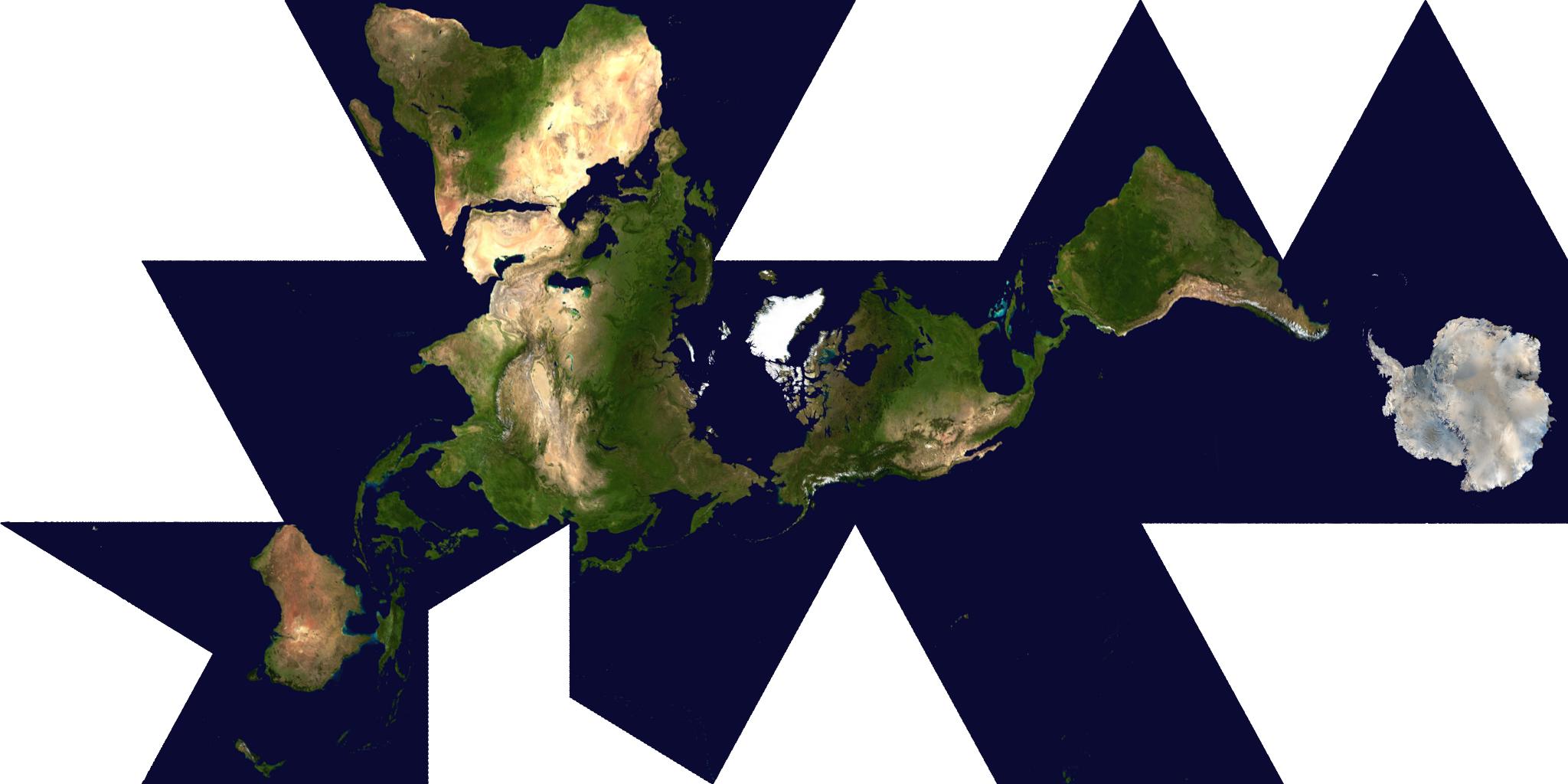 Dymaxion map, largest Internet version