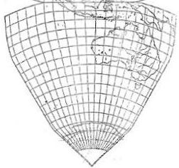 Cahill world map octant, 5 degrees, b&w ; 5 of 8